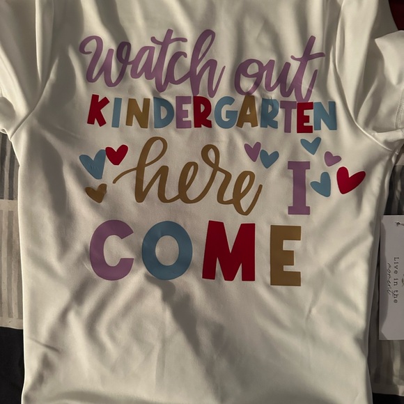 Kids Graphic Tee - White with Multicolor Print - Picture 1 of 3